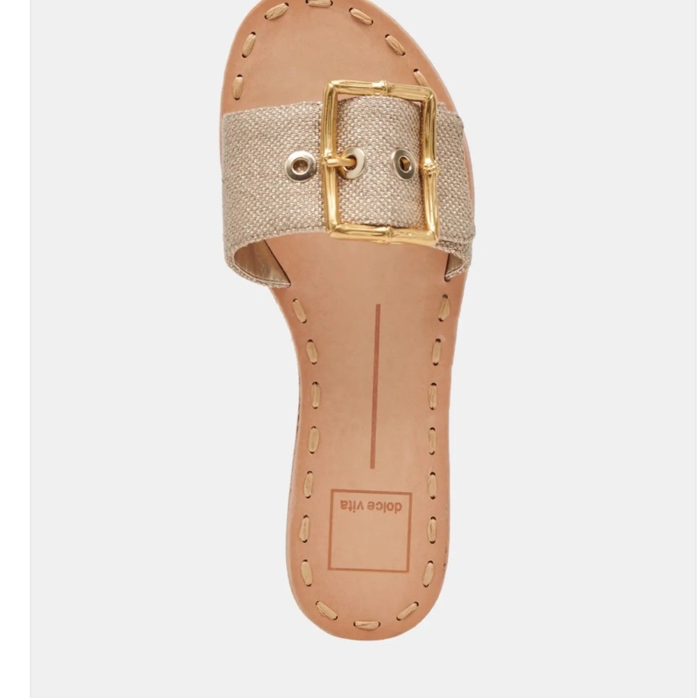 Dolce Vita Metallic Gold Buckle Sandals